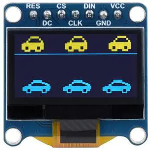 0.96inch OLED Display Module for Raspberry Pi/Arduino/STM32, 128×64 Pixels Screen, Upper Yellow & Lower Blue Display Color, 4-Wire SPI / I2C Communication Interfaces, 3.3V / 5V 0.96inch OLED Display Module for Raspberry Pi/Arduino/STM32, 128×64 Pixels Screen, Upper Yellow & Lower Blue Display Color, 4-Wire SPI / I2C Communication Interfaces, 3.3V / 5V