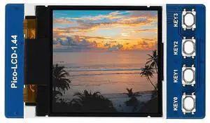 1.44 inch LCD Display for Raspberry Pi Pico, 128×128 Color Screen TFT Display Module SPI Interface, Embedded ST7735S Driver, Compatible with Raspberry Pi Pico Header 1.44 inch LCD Display for Raspberry Pi Pico, 128×128 Color Screen TFT Display Module SPI Interface, Embedded ST7735S Driver, Compatible with Raspberry Pi Pico Header