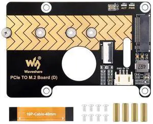 PCIe to M.2 Adapter Card for Raspberry Pi 5, Compatible with NVMe Protocol M.2 SSD of 2280/2260/2242/2230 Size, Support PCI-E×1 Gen2/3 Mode, 8Gbps Data Rate, High-Speed Reading/Writing PCIe to M.2 Adapter Card for Raspberry Pi 5, Compatible with NVMe Protocol M.2 SSD of 2280/2260/2242/2230 Size, Support PCI-E×1 Gen2/3 Mode, 8Gbps Data Rate, High-Speed Reading/Writing