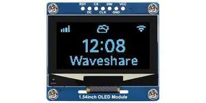 1.54inch OLED Display Module for Raspberry Pi/Arduino/STM32/ESP32/Jetson Nano etc. 128×64 Resolution, Blue Display Color, SPI / I2C Communication, Compatible with 3.3V / 5V MCUs 1.54inch OLED Display Module for Raspberry Pi/Arduino/STM32/ESP32/Jetson Nano etc. 128×64 Resolution, Blue Display Color, SPI / I2C Communication, Compatible with 3.3V / 5V MCUs