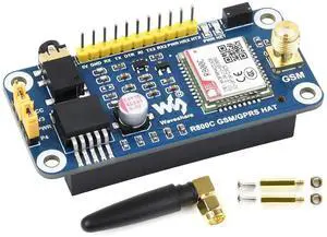 R800C GSM GPRS HAT for Raspberry Pi Zero/Zero W/Zero WH/2B/3B/3B+/4B and Jetson Nano, Support 2G Communication, Phone Call, SMS, GPRS, TCP/IP, DTMF, HTTP, FTPl, etc. R800C GSM GPRS HAT for Raspberry Pi Zero/Zero W/Zero WH/2B/3B/3B+/4B and Jetson Nano, Support 2G Communication, Phone Call, SMS, GPRS, TCP/IP, DTMF, HTTP, FTPl, etc.