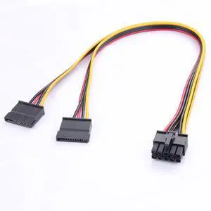 DL380 G6 G7 Motherboard ATX 10Pin to Dual SATA 15Pin Adapter Cable, 18AWG 5V/12V Server Hard Drive Power Adapter for 2.5" 3.5" SATA HDD SSD,CD/DVD-ROMs DL380 G6 G7 Motherboard ATX 10Pin to Dual SATA 15Pin Adapter Cable, 18AWG 5V/12V Server Hard Drive Power Adapter for 2.5" 3.5" SATA HDD SSD,CD/DVD-ROMs