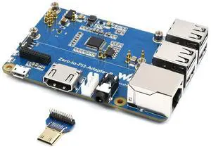 Pi Zero 2 W to Raspberry Pi 3 Model B/B+ Adapter, Alternative for Raspberry Pi 3 Model B/B+, Onboard 4-CH USB Port, 100M Ethernet Port, HDMI Port, USB Audio Headphone Port etc. Pi Zero 2 W to Raspberry Pi 3 Model B/B+ Adapter, Alternative for Raspberry Pi 3 Model B/B+, Onboard 4-CH USB Port, 100M Ethernet Port, HDMI Port, USB Audio Headphone Port etc.