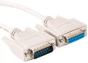 DB15 Parallel Cable White Male to Female Extension Cable DB15 Compter Adatper Mount Cable (5ft/1.5m) DB15 Parallel Cable White Male to Female Extension Cable DB15 Compter Adatper Mount Cable (5ft/1.5m)
