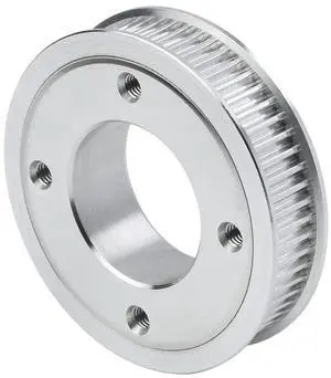 2GT 60 Teeth Aluminum Timing Pulley, 19mm Center Bore Diameter, with 4 M3 Tapping Flat Holes for Installing Other Parts, Applicable Belt Width 6mm, Lubrication-free, Low Noise, Wear Resisting 2GT 60 Teeth Aluminum Timing Pulley, 19mm Center Bore Diameter, with 4 M3 Tapping Flat Holes for Installing Other Parts, Applicable Belt Width 6mm, Lubrication-free, Low Noise, Wear Resisting
