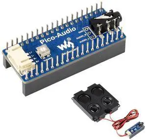 Audio Expansion Module for Raspberry Pi Pico, Incorporates PCM5101A Low Power Stereo Decoder, 3.5mm Audio Jack, Dual Channels Speaker Headers, Use I2S Bus, Headphone / Speaker Output Concurrently Audio Expansion Module for Raspberry Pi Pico, Incorporates PCM5101A Low Power Stereo Decoder, 3.5mm Audio Jack, Dual Channels Speaker Headers, Use I2S Bus, Headphone / Speaker Output Concurrently