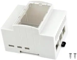 Case for Raspberry Pi 5, DIN Rail ABS Case Compatible with Raspberry Pi Hats PoE HAT (F), RS485 CAN HAT etc. Clear Top Window, Large Inner Space, Injection Moduling Case for Raspberry Pi 5, DIN Rail ABS Case Compatible with Raspberry Pi Hats PoE HAT (F), RS485 CAN HAT etc. Clear Top Window, Large Inner Space, Injection Moduling