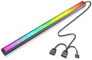 17 LED ARGB Strip with Magnetic Adhesion, 5V 4PIN Addressable, Black Aluminum + Diamond Light-Diffusing Cover, Attach to PC Case Inside, 550mm Cable & Custom Effects 17 LED ARGB Strip with Magnetic Adhesion, 5V 4PIN Addressable, Black Aluminum + Diamond Light-Diffusing Cover, Attach to PC Case Inside, 550mm Cable & Custom Effects