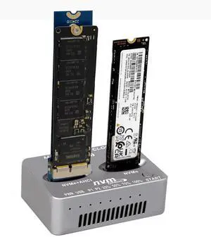 M2 NVMe Duplicator,USB C nVME Dual-Bay Offline Cloner With 28pin Mac SSD Card, Compatible With MacBook Air Imac (Mid 2013-2016) and PRO(Late 2013 - Mid 2015) SSD Enclosure(Need Extra AC/PD PW) M2 NVMe Duplicator,USB C nVME Dual-Bay Offline Cloner With 28pin Mac SSD Card, Compatible With MacBook Air Imac (Mid 2013-2016) and PRO(Late 2013 - Mid 2015) SSD Enclosure(Need Extra AC/PD PW)