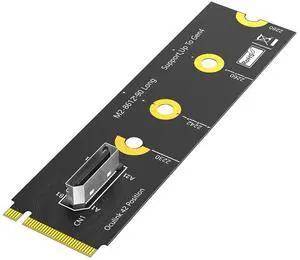 Oculink SFF-8611/8612 to M.2 NVMe M-Key Interface Adapter Card (90B Degree) Oculink SFF-8611/8612 to M.2 NVMe M-Key Interface Adapter Card (90B Degree)