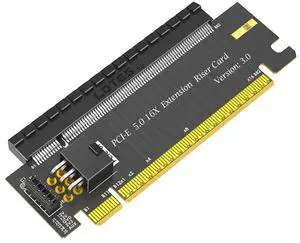PCIe 16x Riser Card,PCI-e Express 5.0 X16 Male to Female Extension Card With 6Pin ATX Connector for 2U Server Case GPU Graphics Card PCIe 16x Riser Card,PCI-e Express 5.0 X16 Male to Female Extension Card With 6Pin ATX Connector for 2U Server Case GPU Graphics Card