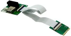 PCI-E Express X1/UB to M.2 A/E Key Adapter Card with FPC Cable PCI-E Express X1/UB to M.2 A/E Key Adapter Card with FPC Cable