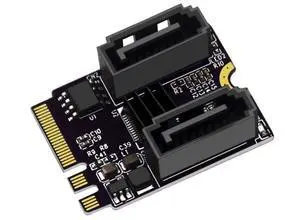 M.2 NGFF Key A+E to Dual SATA 3.0 Ports Adapter Extension Card Chipset JMB582(Only Fit A-Key or E-Key WiFi Port) M.2 NGFF Key A+E to Dual SATA 3.0 Ports Adapter Extension Card Chipset JMB582(Only Fit A-Key or E-Key WiFi Port)