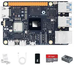 D-Robotics RDK X5 Development Board - 10 Tops AI, 4GB/8GB RAM, Sunrise 5 Chip, Octa-core Cortex A55, MIPI DSI, HDMI, Wi-Fi 6, Bluetooth 5.4, Ready-to-Use (8GB RAM,Metal Case) D-Robotics RDK X5 Development Board - 10 Tops AI, 4GB/8GB RAM, Sunrise 5 Chip, Octa-core Cortex A55, MIPI DSI, HDMI, Wi-Fi 6, Bluetooth 5.4, Ready-to-Use (8GB RAM,Metal Case)