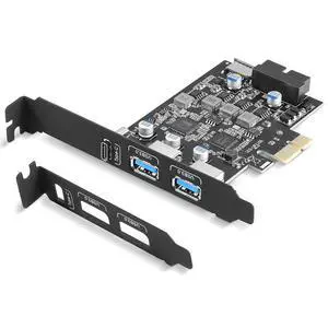 USB 3.0 PCIe Expansion Card, 5-Port (2X USB-A + 1x USB-C + Type-E + 19-pin Header) PCI Express Card with UASP Support, Plug and Play for Windows 11/10/8/Linux, Includes Low-Profile Bracket USB 3.0 PCIe Expansion Card, 5-Port (2X USB-A + 1x USB-C + Type-E + 19-pin Header) PCI Express Card with UASP Support, Plug and Play for Windows 11/10/8/Linux, Includes Low-Profile Bracket