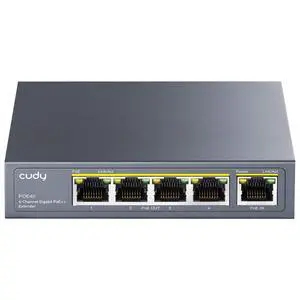 4 Channel Gigabit PoE Extender, 1000 Mbps, 1 PoE Input, 4 PoE Output, PoE Repeater, PoE+ Amplifier, PoE++ Booster, Wall Mounting, IEEE 802.3bt / 802.3at / 802.3af Compliance 4 Channel Gigabit PoE Extender, 1000 Mbps, 1 PoE Input, 4 PoE Output, PoE Repeater, PoE+ Amplifier, PoE++ Booster, Wall Mounting, IEEE 802.3bt / 802.3at / 802.3af Compliance
