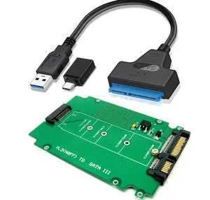NGFF M.2 B-M Key SSD to 2.5-Inch SATA Adapter Card with USB 2.0 SATA Cable NGFF M.2 B-M Key SSD to 2.5-Inch SATA Adapter Card with USB 2.0 SATA Cable