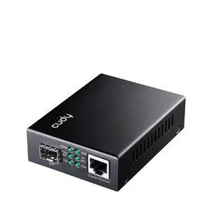 MC220 Gigabit SFP to RJ45 Fiber Media Converter, Fiber to Ethernet Converter, Plug and Play, Metal Casing, Versatile Compatibility, Auto-Negotiation MC220 Gigabit SFP to RJ45 Fiber Media Converter, Fiber to Ethernet Converter, Plug and Play, Metal Casing, Versatile Compatibility, Auto-Negotiation