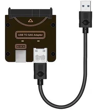 SAS to USB 3.0 Adapter Card, USB 3.0 Type A SAS SATA Hard Drive Enclosure Reader for 2.5 3.5 Inch HDD SSD SAS to USB 3.0 Adapter Card, USB 3.0 Type A SAS SATA Hard Drive Enclosure Reader for 2.5 3.5 Inch HDD SSD
