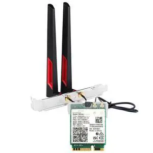 WiFi 7 M.2 BE200 Card Desktop Kit 8774Mbps Tri-Band 6GHz BT5.4 Win10/11 | Complete kit with 10dBi antennas, MHF4 cables & brackets, Easy install, Gaming optimized, For Intel 12th Gen+ CPUs only WiFi 7 M.2 BE200 Card Desktop Kit 8774Mbps Tri-Band 6GHz BT5.4 Win10/11 | Complete kit with 10dBi antennas, MHF4 cables & brackets, Easy install, Gaming optimized, For Intel 12th Gen+ CPUs only