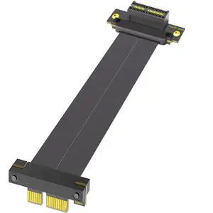 PCIe X1 4.0 Riser Cable,PCI-Express 1X Male to Female Extension Cable PCI-e Dual Angled Extender 20cms PCIe X1 4.0 Riser Cable,PCI-Express 1X Male to Female Extension Cable PCI-e Dual Angled Extender 20cms