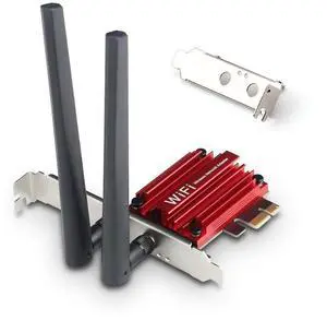 WiFi 6 PCIe Card with Bluetooth 5.2, AX1800 Dual Band 2.4G/5G for Desktop | MT7921 Chip, Compatible with Windows 10/11, Low Latency for Gaming & 4K Streaming, High Gain Antenna & WPA3 Security WiFi 6 PCIe Card with Bluetooth 5.2, AX1800 Dual Band 2.4G/5G for Desktop | MT7921 Chip, Compatible with Windows 10/11, Low Latency for Gaming & 4K Streaming, High Gain Antenna & WPA3 Security