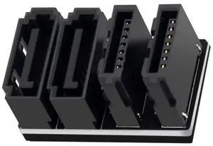 xiwai SATA 7Pin Female to 7Pin Male 360 Degree Angled Adapter Dual Port Low Profile for Desktops SSD HDD Mainboard Motherboard xiwai SATA 7Pin Female to 7Pin Male 360 Degree Angled Adapter Dual Port Low Profile for Desktops SSD HDD Mainboard Motherboard