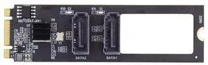Vertical JMB582 2280 NGFF Key B+M PCI Express to SATA 3.0 6Gbps Dual Ports Adapter Converter Hard Drive Extension Card Vertical JMB582 2280 NGFF Key B+M PCI Express to SATA 3.0 6Gbps Dual Ports Adapter Converter Hard Drive Extension Card