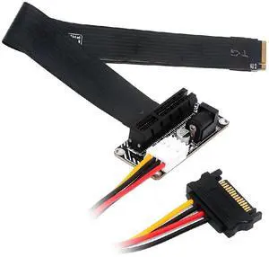 M.2 NGFF NVMe M-Key to Up Angled PCI-E X1 X4 X8 X16 Socket Cable Graphics Card Extension Adapter PCI-Express M.2 NGFF NVMe M-Key to Up Angled PCI-E X1 X4 X8 X16 Socket Cable Graphics Card Extension Adapter PCI-Express