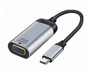 Type C to VGA Cable Monitor Adapter 1080p 60hz for Tablet & Phone & Laptop Type C to VGA Cable Monitor Adapter 1080p 60hz for Tablet & Phone & Laptop