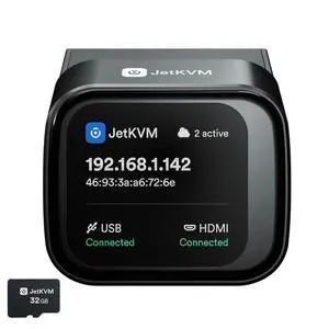 JetKVM Open-Source IP KVM Remote Control Jet KVM Over IP, Ultra-Low Latency Touchscreen Compatible with Mac/Windows/Linux, for Home Offices Data Centers Server Management (JetKVM) JetKVM Open-Source IP KVM Remote Control Jet KVM Over IP, Ultra-Low Latency Touchscreen Compatible with Mac/Windows/Linux, for Home Offices Data Centers Server Management (JetKVM)