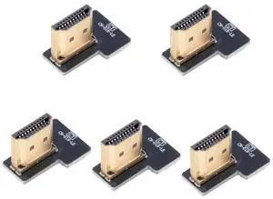 5pcs Standard HDMI Type-A Male Connector Left Angled 90 Degree Flat FPC 1080p Compatible with FPV HDTV Camera Multicopter Aerial Photography 5pcs Standard HDMI Type-A Male Connector Left Angled 90 Degree Flat FPC 1080p Compatible with FPV HDTV Camera Multicopter Aerial Photography