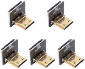 5pcs Mini HDMI Type-C Male Connector Down Angled 90 Degree Flat FPC 1080p Compatible with FPV HDTV Camera Multicopter Aerial Photography 5pcs Mini HDMI Type-C Male Connector Down Angled 90 Degree Flat FPC 1080p Compatible with FPV HDTV Camera Multicopter Aerial Photography