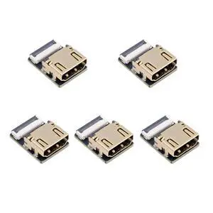 5pcs Standard HDMI Type-A Female Flat FPC Connector Straight Type 1080p Compatible with FPV HDTV Camera Multicopter Aerial Photography 5pcs Standard HDMI Type-A Female Flat FPC Connector Straight Type 1080p Compatible with FPV HDTV Camera Multicopter Aerial Photography