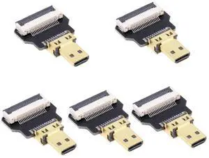 5pcs Micro HDMI Type-D Male Connector Straight Type Flat FPC 1080p Compatible with FPV HDTV Camera Multicopter Aerial Photography 5pcs Micro HDMI Type-D Male Connector Straight Type Flat FPC 1080p Compatible with FPV HDTV Camera Multicopter Aerial Photography