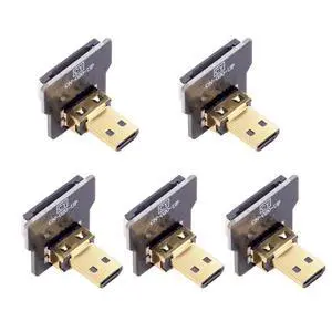 5pcs Micro HDMI Type-D Male Connector Up Angled 90 Degree Flat FPC 1080p Compatible with FPV HDTV Camera Multicopter Aerial Photography 5pcs Micro HDMI Type-D Male Connector Up Angled 90 Degree Flat FPC 1080p Compatible with FPV HDTV Camera Multicopter Aerial Photography