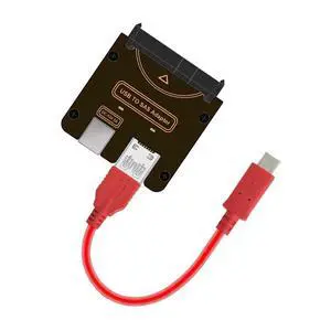 SFF-8482 SAS 29Pin to Type-C USB-C & USB-A USB 3.0 5Gbps HDD Disk Drive Raid Adapter 5Gbps with Chipset and Power Port (Need 12V/3A Power Supply) SFF-8482 SAS 29Pin to Type-C USB-C & USB-A USB 3.0 5Gbps HDD Disk Drive Raid Adapter 5Gbps with Chipset and Power Port (Need 12V/3A Power Supply)