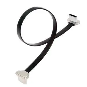 Dual Angled Different Direction USB-C Type C to USB-C Ultra Slim 90 Degree Angled Connector Flat Power USB2.0 Data Cable 65W Fast Charge Compatible with Laptop Tablet Phone (150mm) Dual Angled Different Direction USB-C Type C to USB-C Ultra Slim 90 Degree Angled Connector Flat Power USB2.0 Data Cable 65W Fast Charge Compatible with Laptop Tablet Phone (150mm)