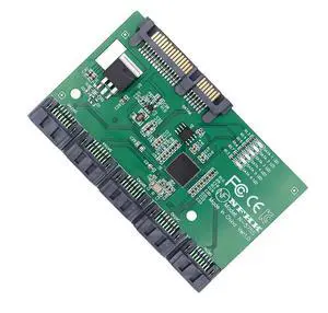 SATA 3.0 6Gbps SSD 1 to 5 Splitter Ports HUB Adapter Converter PM Port Multiplier Selector JMB575 Chipset SATA 3.0 6Gbps SSD 1 to 5 Splitter Ports HUB Adapter Converter PM Port Multiplier Selector JMB575 Chipset