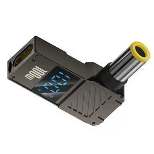Type-C Adapter USB Female Input to DC 7.9x5.4mm Male Plug Output with Smart LED Display Power 20V 5A PD Charge 100W 65W Adapter Compatible with Laptop Type-C Adapter USB Female Input to DC 7.9x5.4mm Male Plug Output with Smart LED Display Power 20V 5A PD Charge 100W 65W Adapter Compatible with Laptop