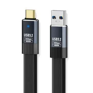USB3.1 Type-A Male Host to Type-C Male 10Gbps Flat Slim FPC USB-C Data Power Cable 5V3A Compatible with Laptop Phone Disk (50cm) USB3.1 Type-A Male Host to Type-C Male 10Gbps Flat Slim FPC USB-C Data Power Cable 5V3A Compatible with Laptop Phone Disk (50cm)