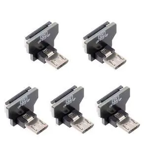 5pcs Micro 5Pin USB2.0 Male Connector Up Angled 90 Degree Flat FPC 480Mbps Data Power Compatible with FPV Camera Multicopter Aerial Photography 5pcs Micro 5Pin USB2.0 Male Connector Up Angled 90 Degree Flat FPC 480Mbps Data Power Compatible with FPV Camera Multicopter Aerial Photography