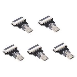 5pcs Micro 5Pin USB2.0 Male Connector Straight Type Flat FPC 480Mbps Data Power Compatible with FPV Camera Multicopter Aerial Photography 5pcs Micro 5Pin USB2.0 Male Connector Straight Type Flat FPC 480Mbps Data Power Compatible with FPV Camera Multicopter Aerial Photography