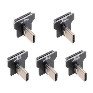 5pcs USB-C USB2.0 Type-C Male Connector Left Right Angled 90 Degree Flat FPC 480Mbps Data Power Compatible with FPV Camera Multicopter Aerial Photography 5pcs USB-C USB2.0 Type-C Male Connector Left Right Angled 90 Degree Flat FPC 480Mbps Data Power Compatible with FPV Camera Multicopter Aerial Photography