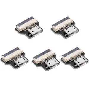 5pcs Micro 5Pin USB2.0 Female Connector Straight Type Flat FPC 480Mbps Data Power Compatible with FPV Camera Multicopter Aerial Photography 5pcs Micro 5Pin USB2.0 Female Connector Straight Type Flat FPC 480Mbps Data Power Compatible with FPV Camera Multicopter Aerial Photography