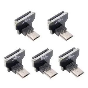 5pcs Micro 5Pin USB2.0 Male Connector Down Angled 90 Degree Flat FPC 480Mbps Data Power Compatible with FPV Camera Multicopter Aerial Photography 5pcs Micro 5Pin USB2.0 Male Connector Down Angled 90 Degree Flat FPC 480Mbps Data Power Compatible with FPV Camera Multicopter Aerial Photography
