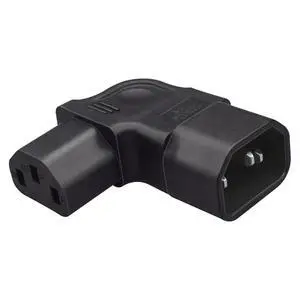 IEC60320 C14 Male to C13 Female Power Extension Adapter AC Convertor Right Angled 90 Degree Connector IEC60320 C14 Male to C13 Female Power Extension Adapter AC Convertor Right Angled 90 Degree Connector