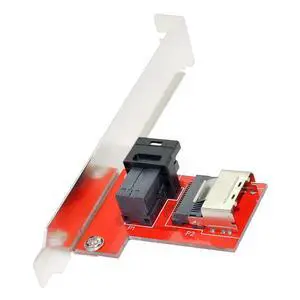 PCI-Express PCI-E 4.0 Mini SAS SFF-8087 Female to SAS HD SFF-8643 Female Adapter PCBA Reversible with 12cm Bracket PCI-Express PCI-E 4.0 Mini SAS SFF-8087 Female to SAS HD SFF-8643 Female Adapter PCBA Reversible with 12cm Bracket