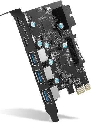 PCI-E x 1 to USB Expansion Card, 3.0 5Gpbs(3 A - 2 C Internal 19-Pin Header) PCI Express PCIE Motherboard 3.15 4.72 0.7 inch PCI-E x 1 to USB Expansion Card, 3.0 5Gpbs(3 A - 2 C Internal 19-Pin Header) PCI Express PCIE Motherboard 3.15 4.72 0.7 inch