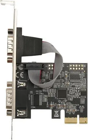 PCIE RS232 Expansion Card PCIe Serial Host Controller Card with 2 Port PCI Express RS232 DB9 Serial Port, ASIX AX99100 Chip, Support for Windows PCIE RS232 Expansion Card PCIe Serial Host Controller Card with 2 Port PCI Express RS232 DB9 Serial Port, ASIX AX99100 Chip, Support for Windows